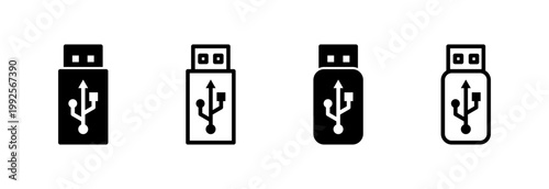 Usb icon vector illustration. Flash disk sign and symbol. flash drive sign.