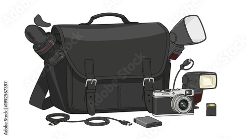 Camera equipment and accessories.