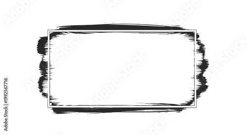 Rough Brush Stroke Border Frame with Copy Space