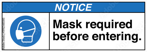 Safety Sign Notice Mask Requi...