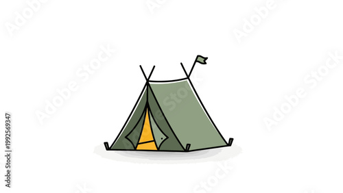 Green Camping Tent.
