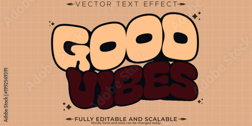Retro sticker text effect, editable 70s and 80s text style