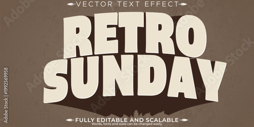Retro sticker text effect, editable 70s and 80s text style