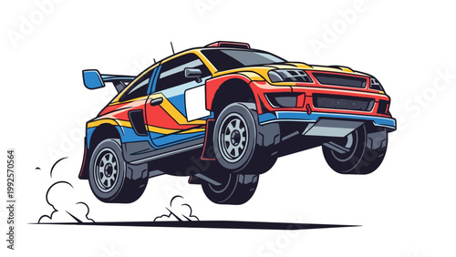 Racing Car in Air.