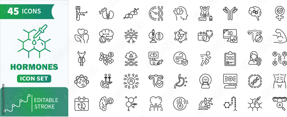 Foto Hormones icon set