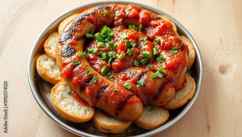 Delicious homemade stuffed mushrooms topped with savory tomato sauce and herbs