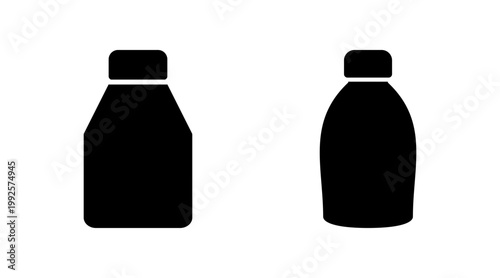 Bottle icon set vector. bottle sign and symbol