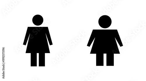 Female icon set vector. woman sign and symbol