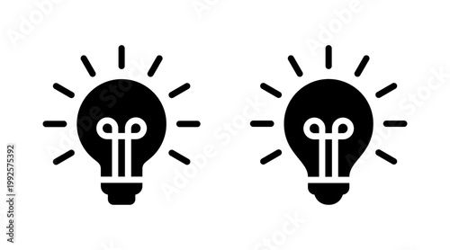 Lamp icon set vector. Light bulb sign and symbol. idea symbol.