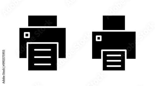 Print icon set vector. printer sign and symbol