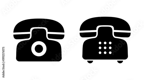 Telephone icon set vector. phone sign and symbol