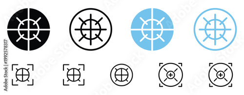 Scan QR code icon set, scanning code symbol and  scanner icons, modern flat vector illustration collection, clean minimal design