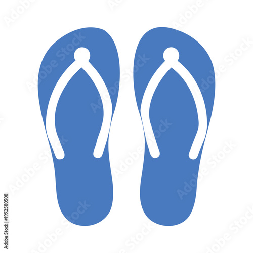 Flip flops forming heart shape silhouette vector