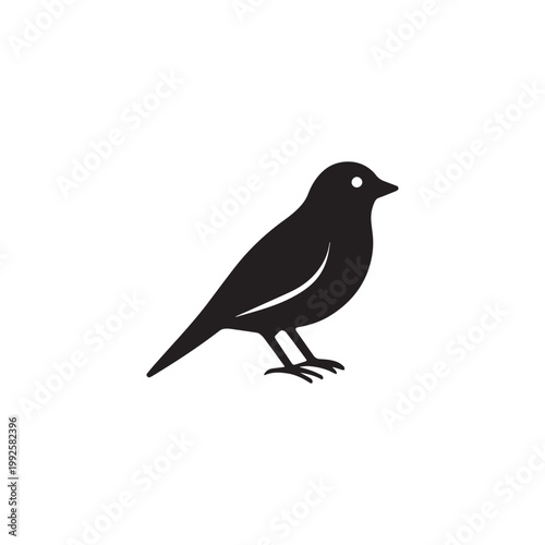 Fringilla teydea blue finch icon silhouette vector design art illustration