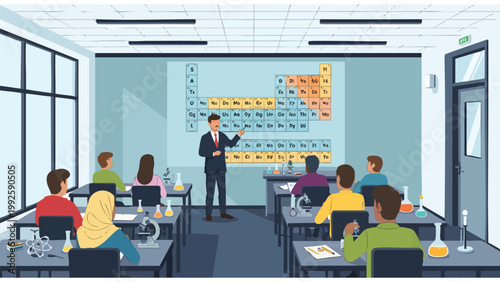 Chemistry Classroom Science Education Learning Periodic Table Presentation