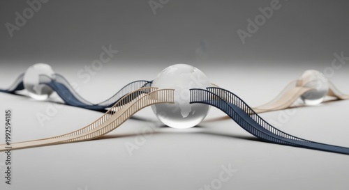 Global Connections: Bridges Linking to a Transparent Earth Globe