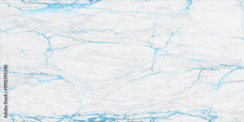 Abstract blue watercolor background with a cold winter frost texture and light crystal patterns on vintage grunge paper