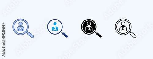 Hiring Multiple Icon Illustration Vector