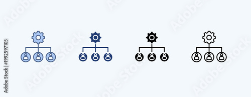 Resource Allocation Multiple Icon Illustration Vector