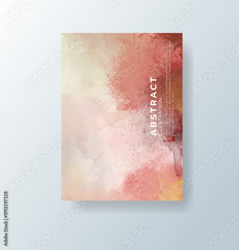 cards with bright colorful vector watercolor background. Design for your date, postcard, banner.