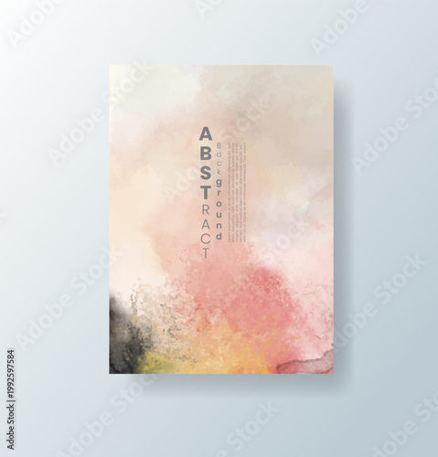 cards with bright colorful vector watercolor background. Design for your date, postcard, banner.