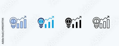 Business Intelligence Multiple Icon Illustration Vector