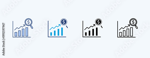 Forecasting Multiple Icon Illustration Vector