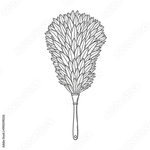 Duster, Cleaning Tool, Feather Brush, Isolated, White Background