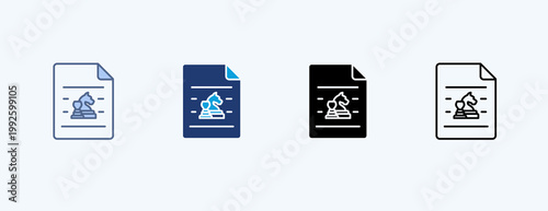 Strategic Plan Multiple Icon Illustration Vector