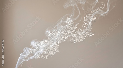 Elegant Smoke Patterns with Intricate Designs in Soft Light