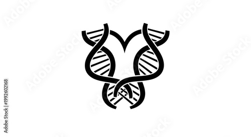 DNA double helix molecular structure symbol.
