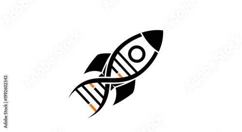 Genetic engineering and space exploration concept.