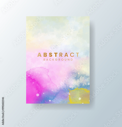 cards with bright colorful vector watercolor background. Design for your date, postcard, banner.