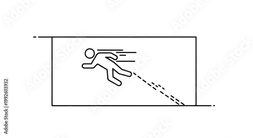 Man running fast, motion blur, leaving a trail, abstract concept of speed and movement