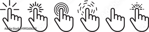 Cursor Hand Icons Clicking