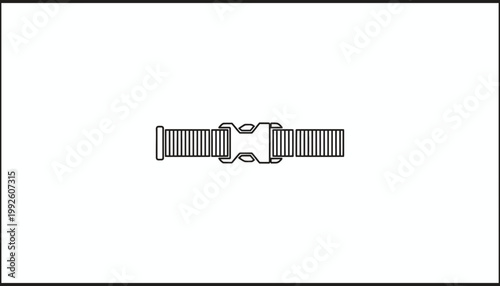 Adjustable Buckle Fastener for Straps, Backpacks, and Clothing - Vector Illustration