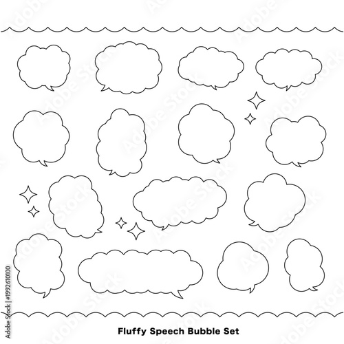 もこもこ吹き出しセット