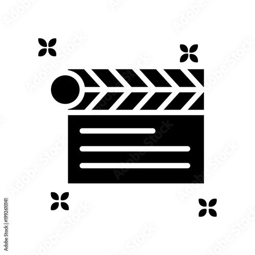 Clapper Film icon design template