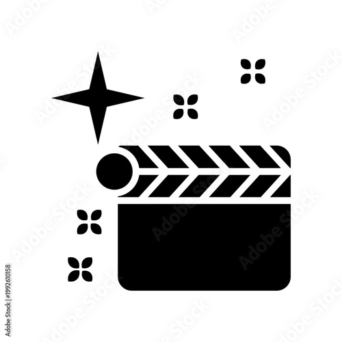 Clapper Film icon design template