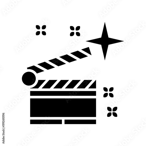 Clapper Film icon design template
