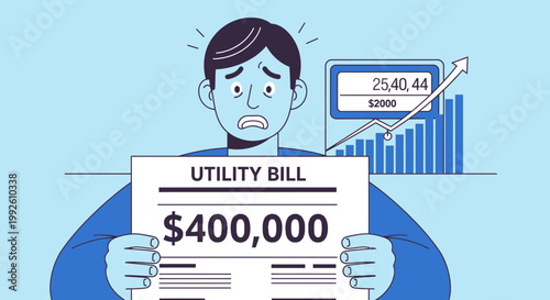 Shocking Utility Bill: Person Stunned by Soaring Electricity/Gas Costs