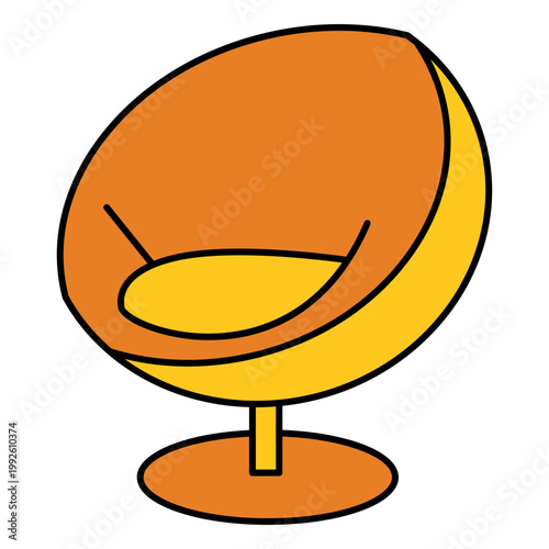 Modern Round Lounge Chair