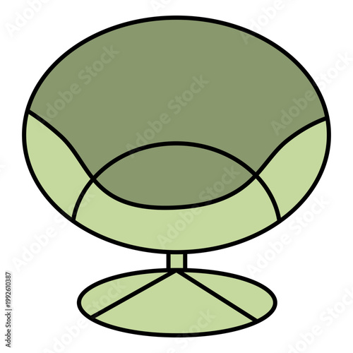 Round Retro Armchair Design