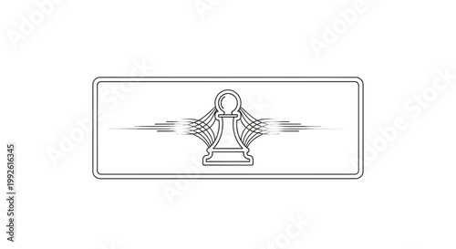 Chess Pawn with Speed Lines - Strategic Movement and Business Concept