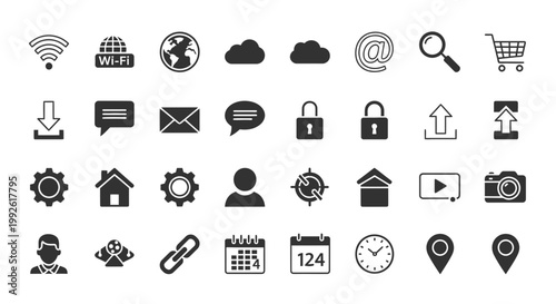 Modern Vector Icons Set for Web and Mobile Applications