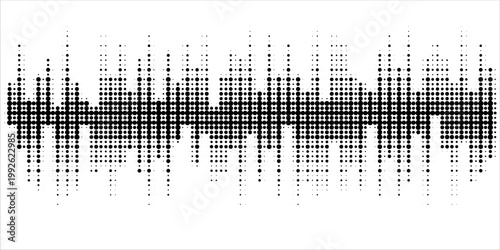 Foto Vector retro grunge sound wave pattern