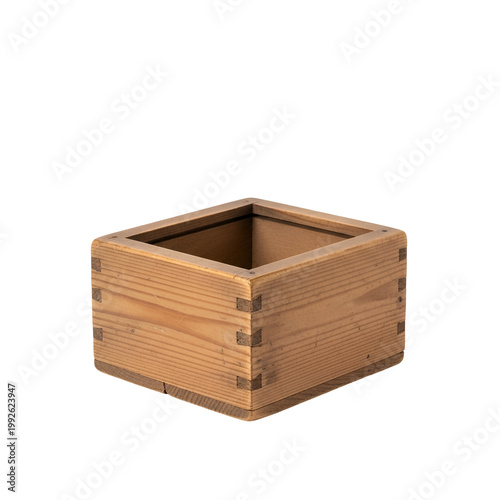 Empty Wooden Square Storage Box for Home Organization and Decor