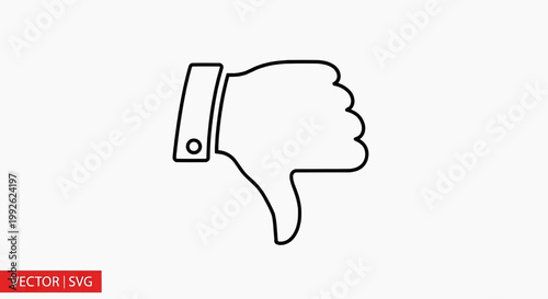 A hand gives a thumbs down gesture with a smartwatch on its wrist