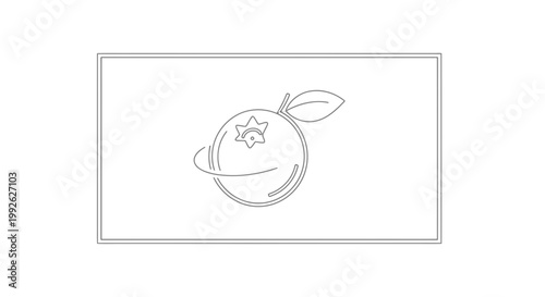 Minimalist Blueberry Icon Outline, Simple Fruit Graphic, Clean Vector Art