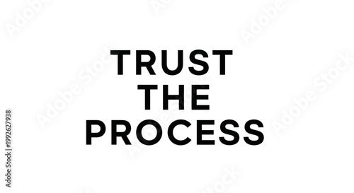 Trust the Process - Motivational Text on White Background